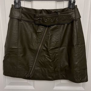 Free People Vegan Leather Mini Skirt